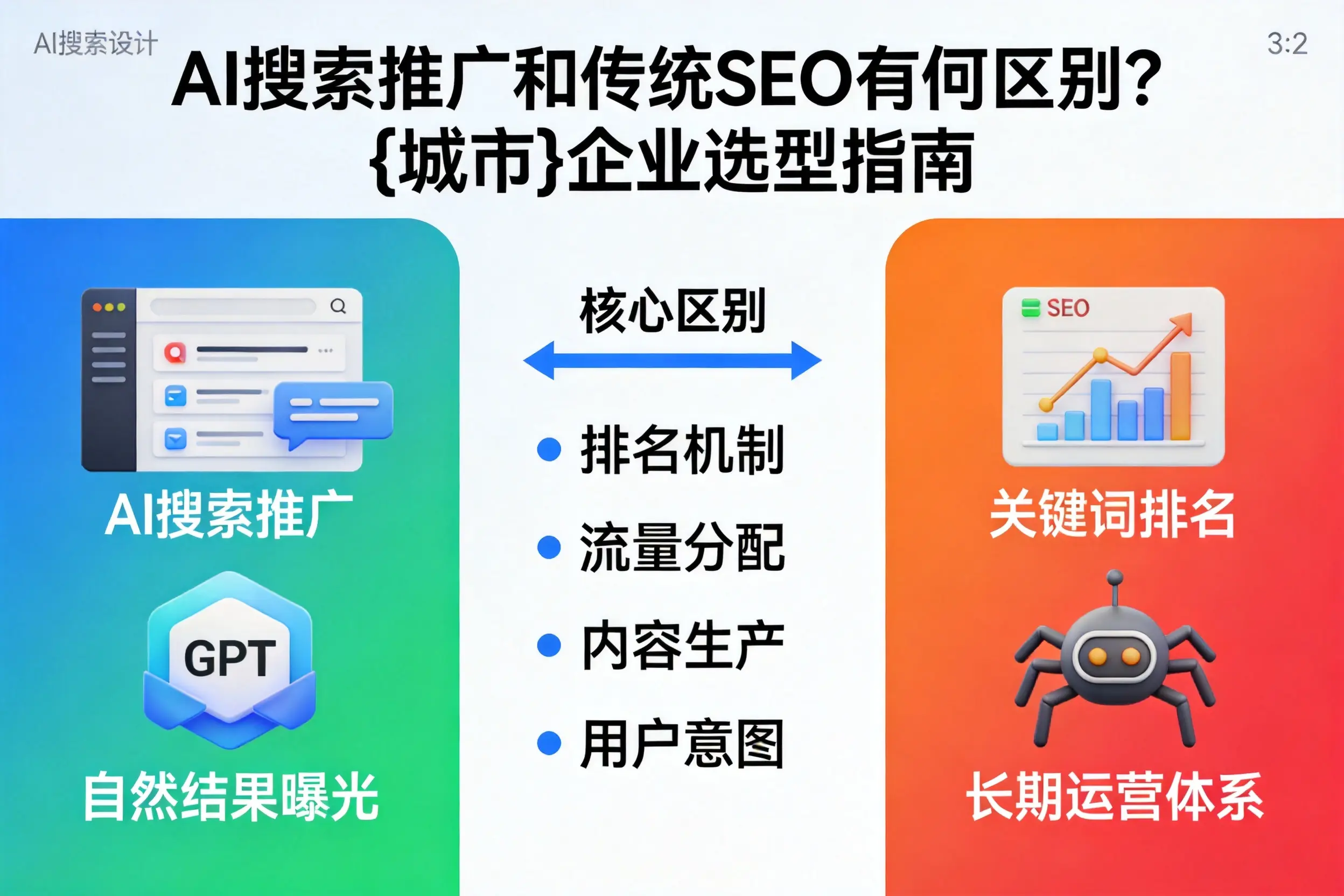 AI搜索推广和传统SEO有何区别？岳阳企业选型指南