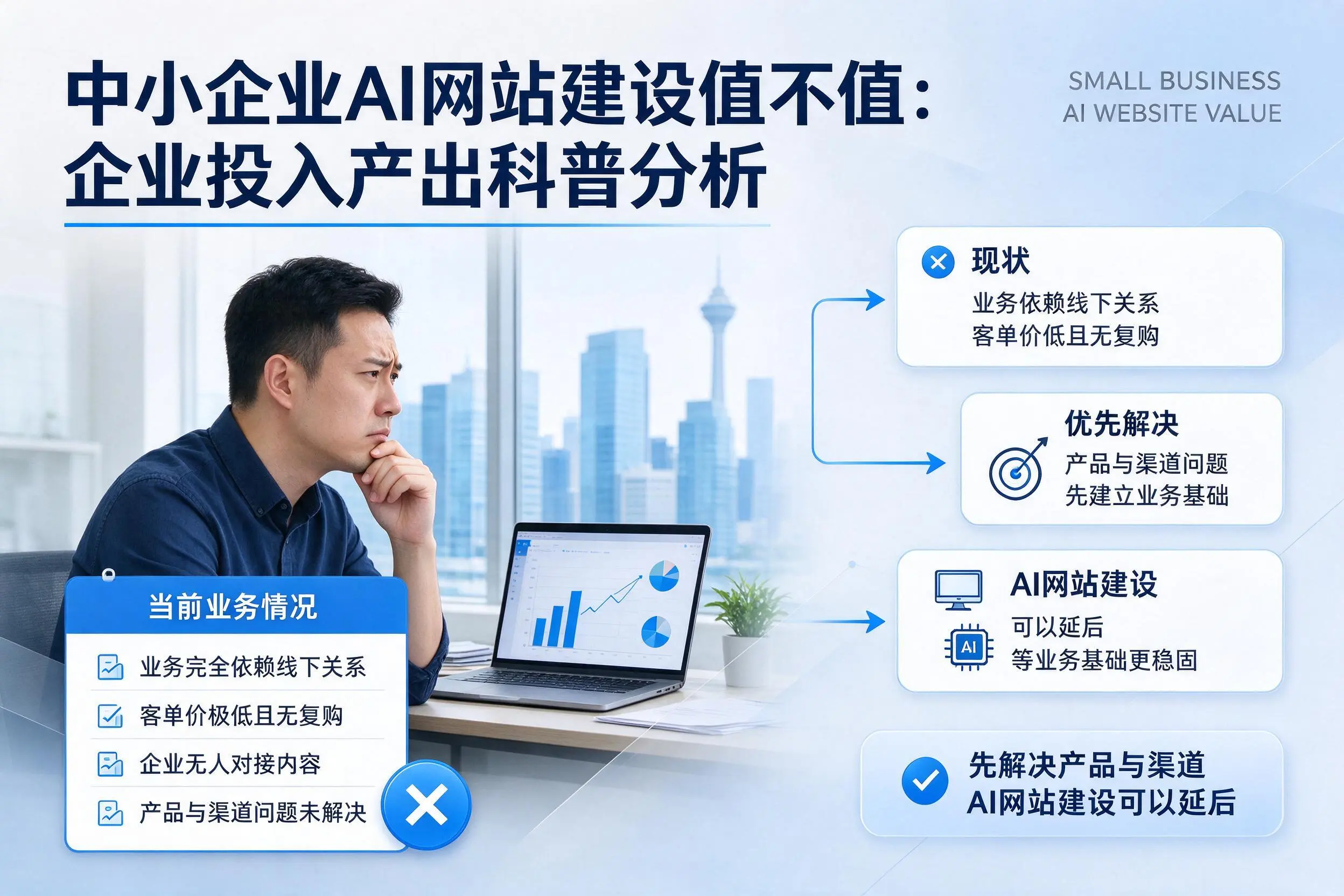 中小企业AI网站建设值不值:岳阳企业投入产出科普分析