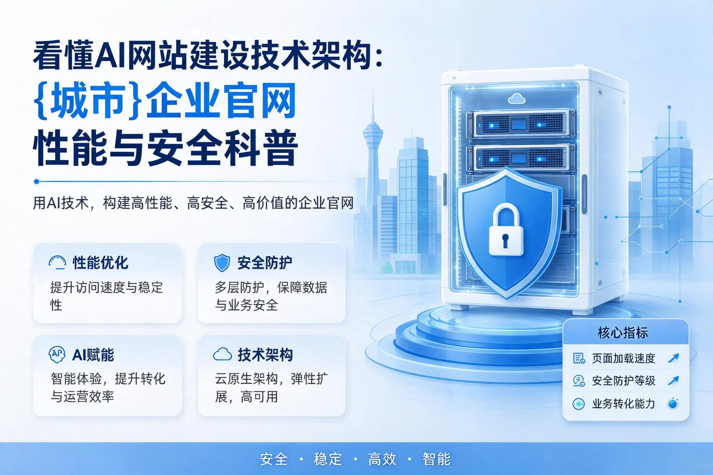 看懂AI网站建设技术架构：岳阳企业官网性能与安全科普
