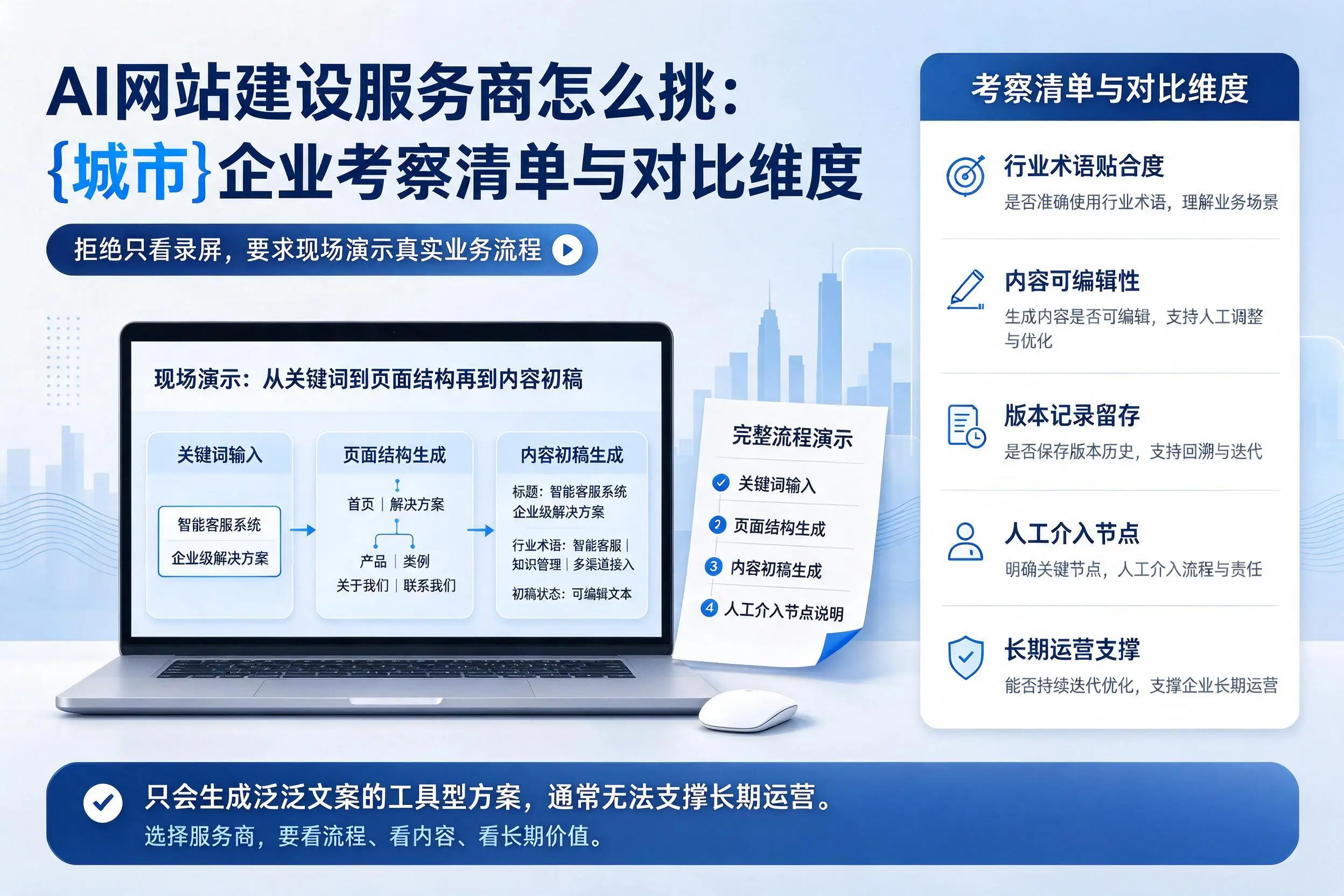 AI网站建设服务商怎么挑：岳阳企业考察清单与对比维度