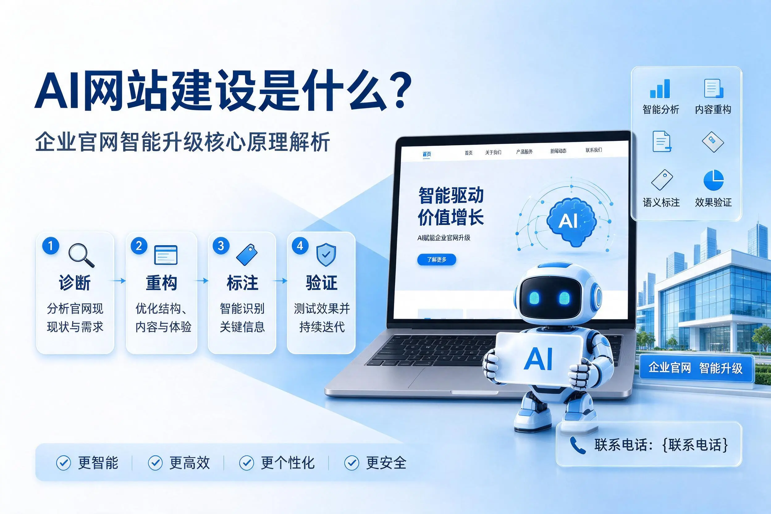 AI网站建设是什么?岳阳企业官网智能升级核心原理解析